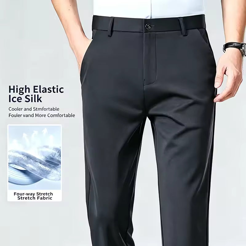 Carrera Versátil, pantalón de corte recto en gris oscuro